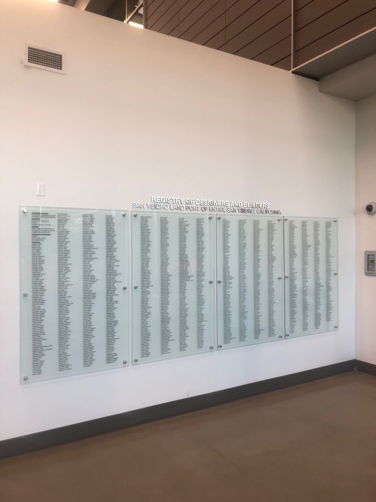 Glass Panel Dedication Wall In San Diego County CA