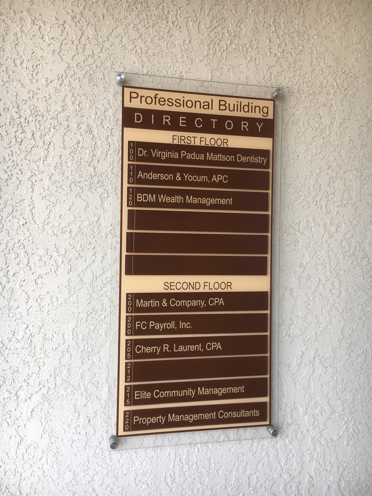 interior building signage