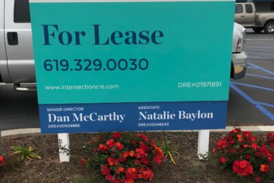 Commercial Property "For Lease" Signs in San Diego CA