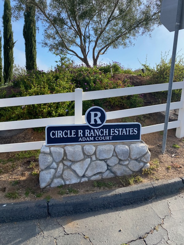 Sandblasted HOA Community Signs in Escondido CA